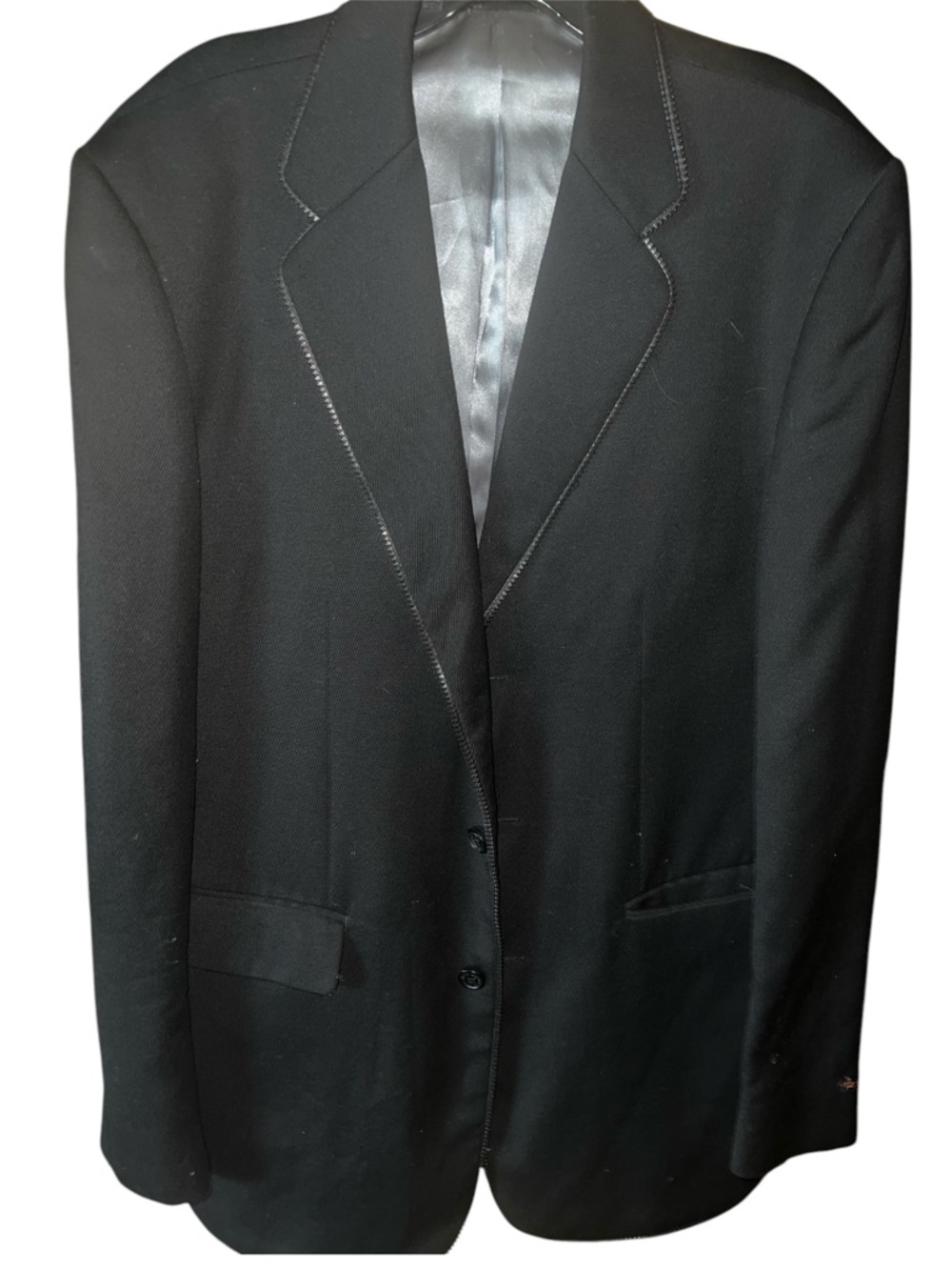 R. Scott French Black Wool Sport Coat Blazer - Tailored Jacket size L